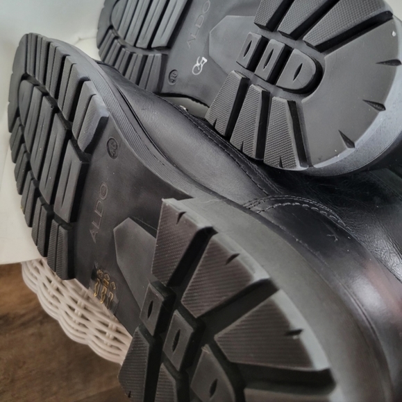 ALDO Caleseth BLACK Leather Lace Up Boot Size 13New Without Tags Upper Leather - Picture 6 of 7